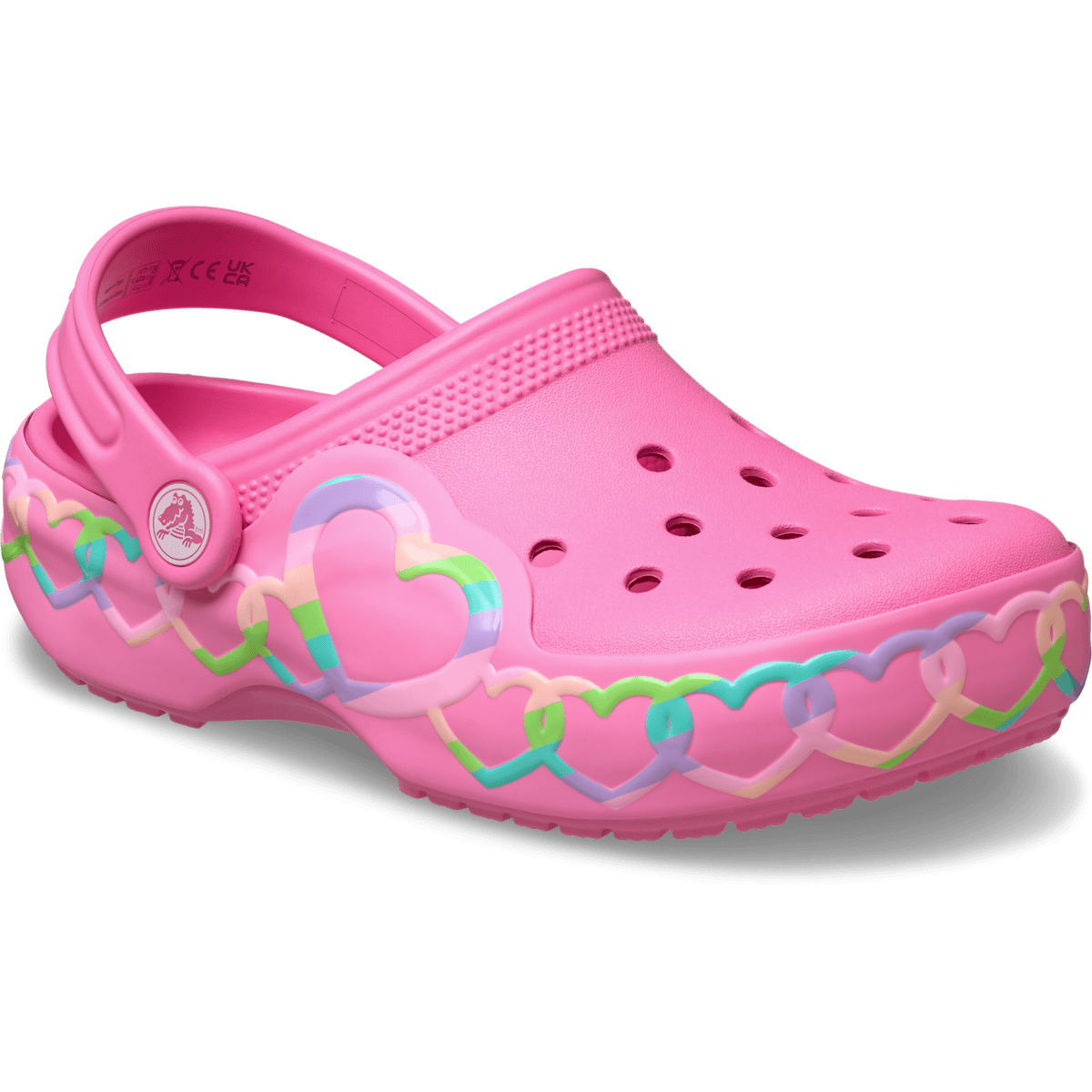 Kids' Classic Heart Lights Clog - Pink Lemonade