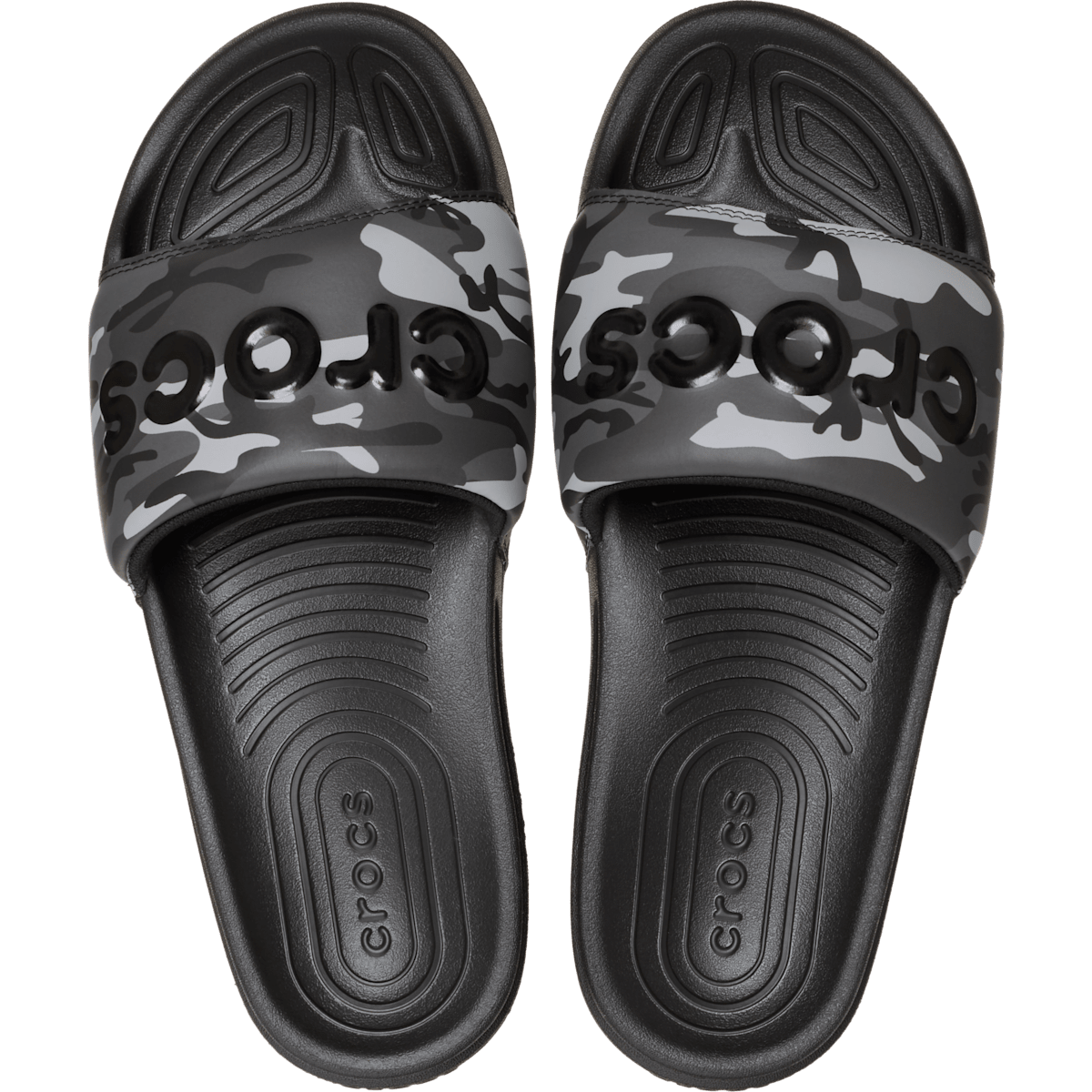 Men's Crocs All Day Camouflage Slide - Black / Grey