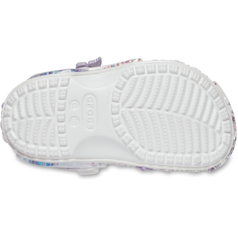 Toddler Classic Butterfly Sparkle Shaker Clog - White