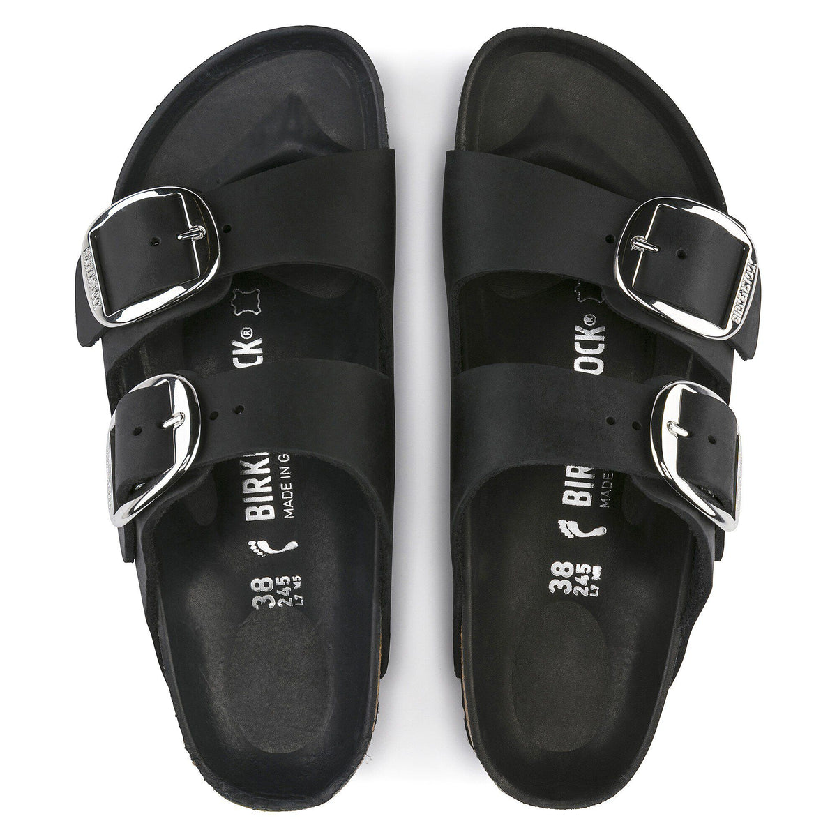 Arizona Big Buckle Natural Leather Oiled - Black