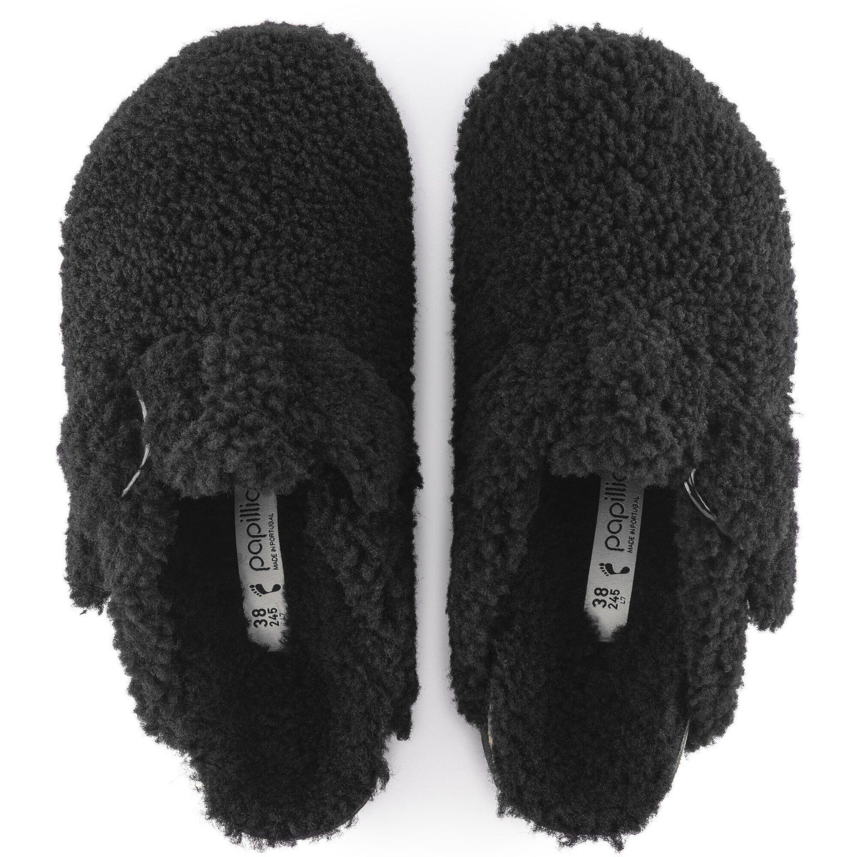 Boston Big Buckle Platform Fur - Teddy Black