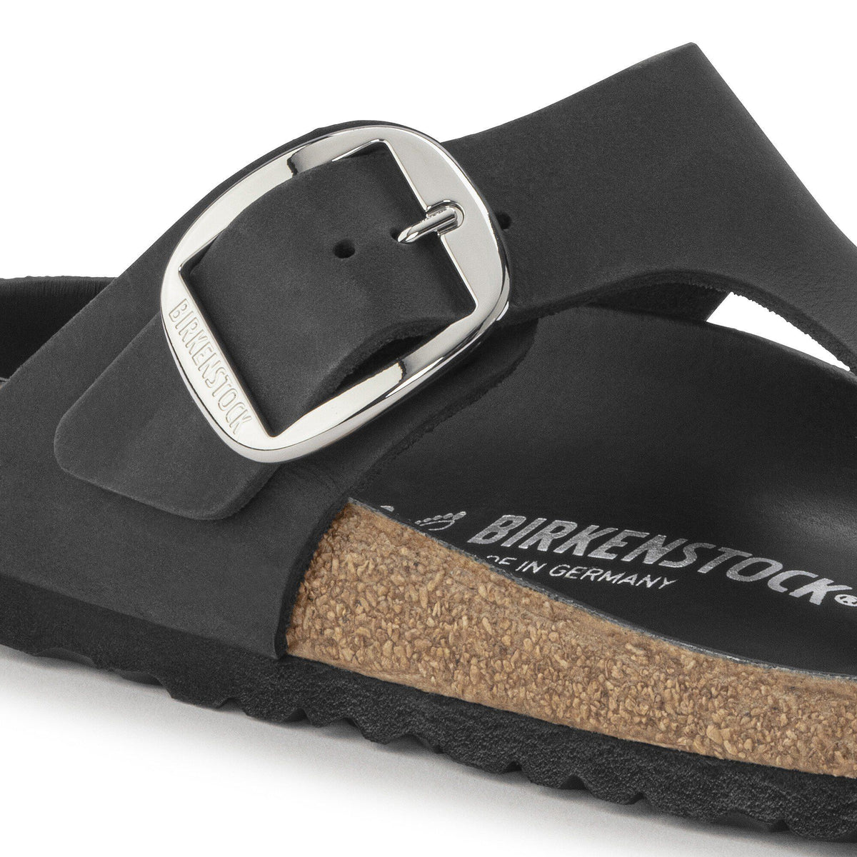 Gizeh Big Buckle Natural Leather Oiled - Black