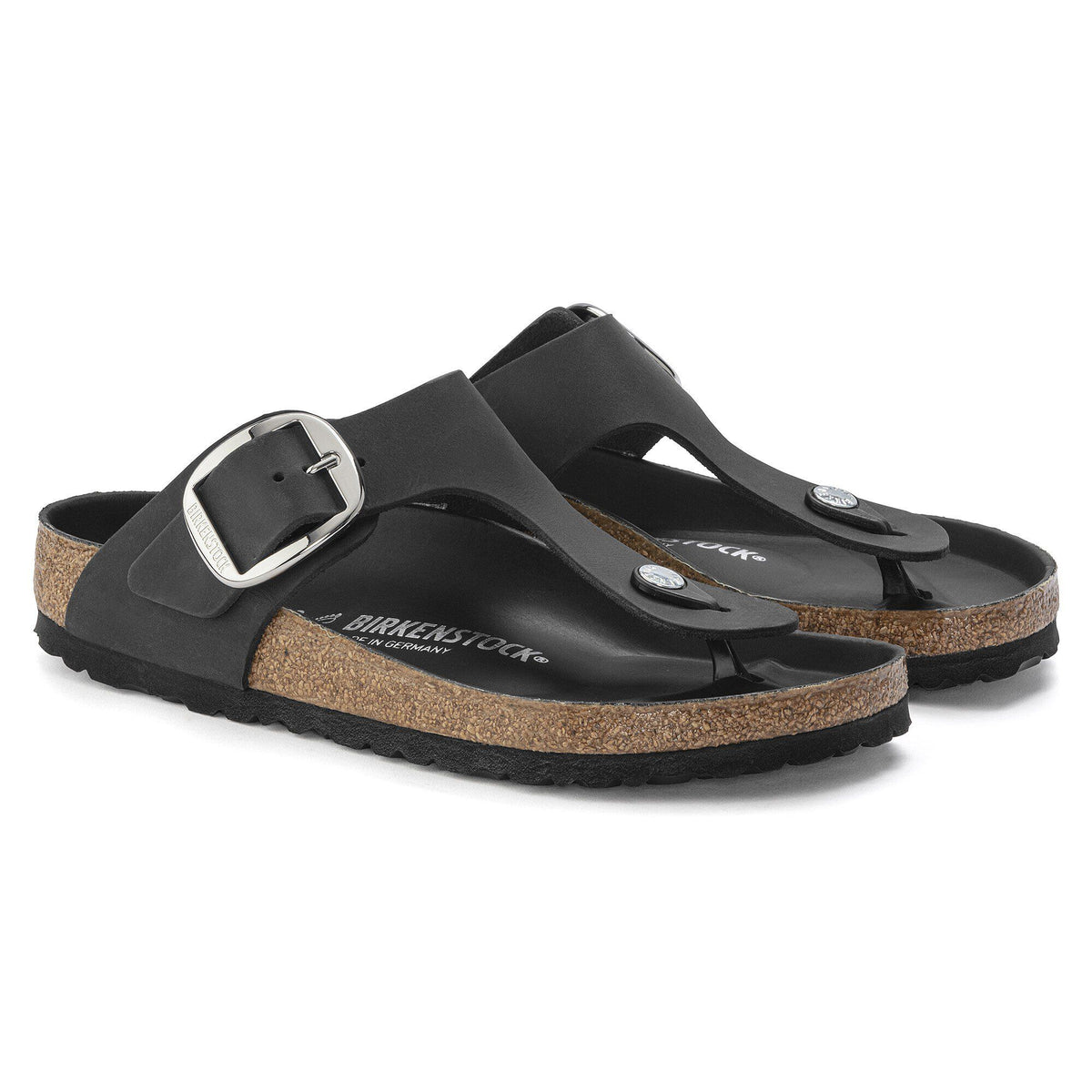 Gizeh Big Buckle Natural Leather Oiled - Black
