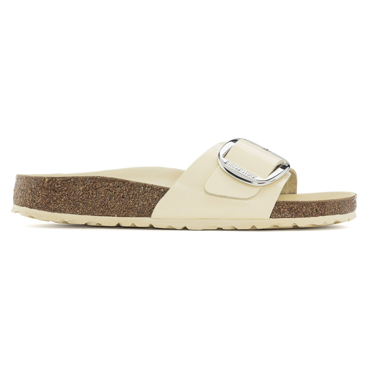 Madrid Big Buckle Natural Leather Patent - High Shine Butter