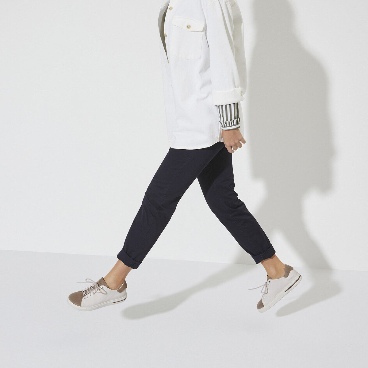 Bend Low Decon Pop Natural Leather Nubuck - Taupe/Eggshell