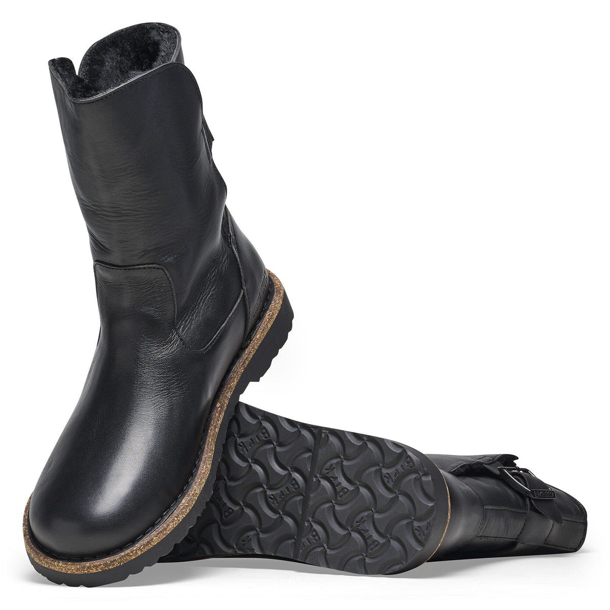 Uppsala Shearling Natural Leather - Black
