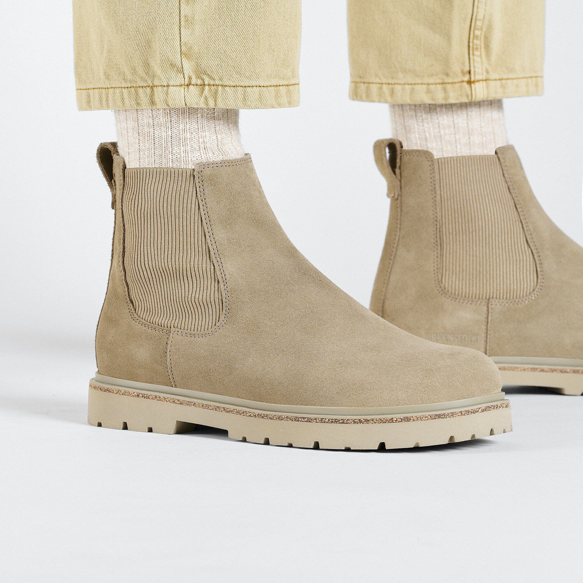 Highwood Chelsea Men Suede Leather - Taupe