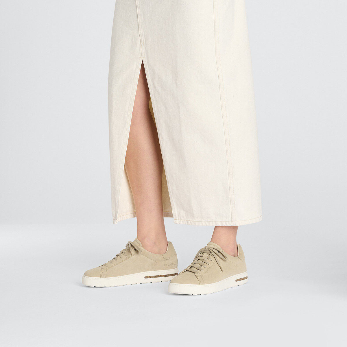Bend Low Suede Leather - Sandcastle/White