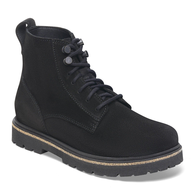 Highwood Lace Mid Women Suede Leather - Black