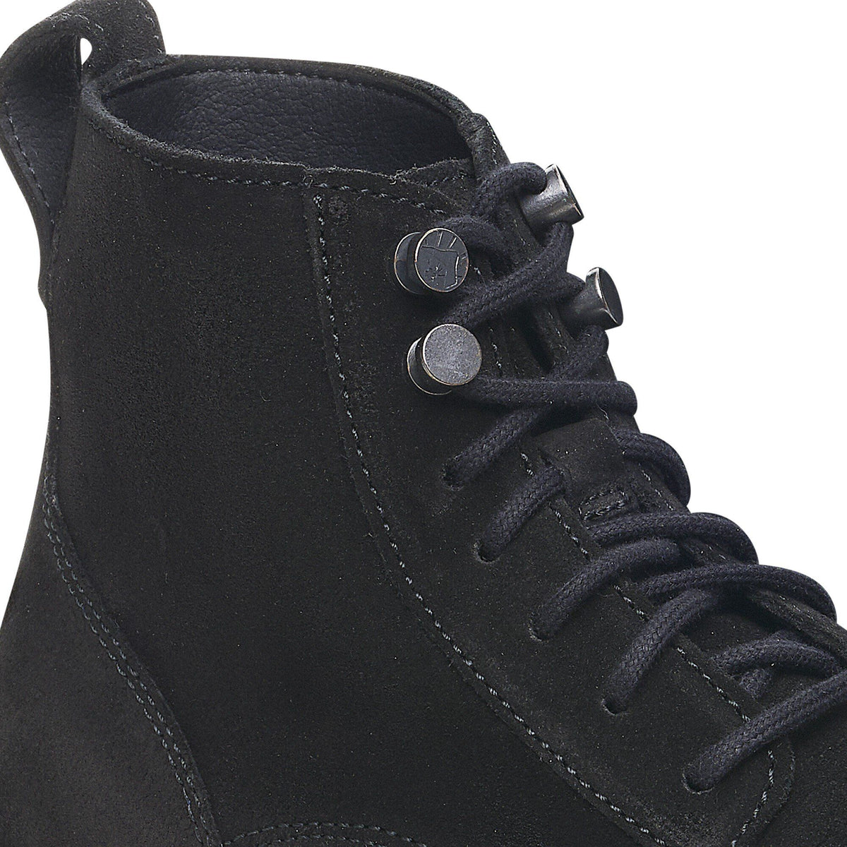 Highwood Lace Mid Women Suede Leather - Black