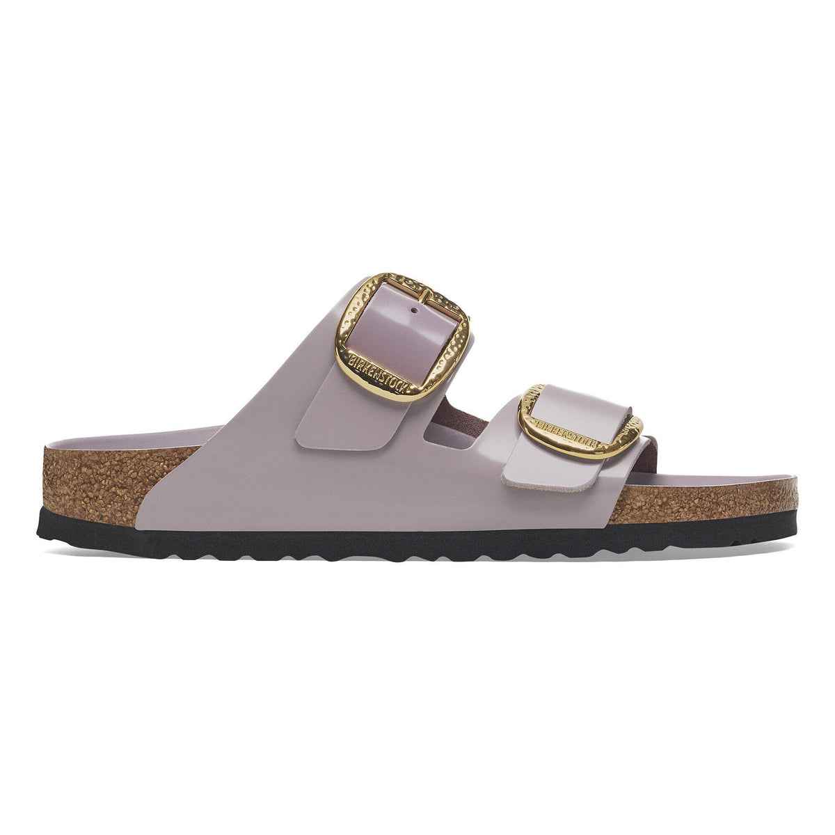 Arizona Hammered Big Buckle Natural Leather Patent Zinfandel High Shine - High-Shine Faded Purple