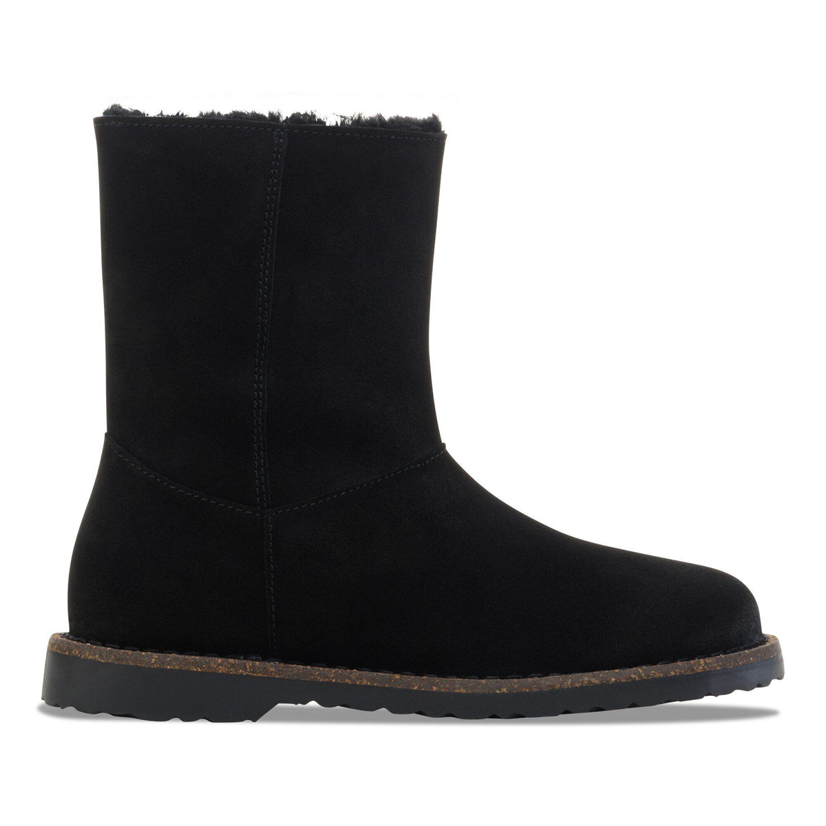 Uppsala Zip Shearling Suede Leather - Black