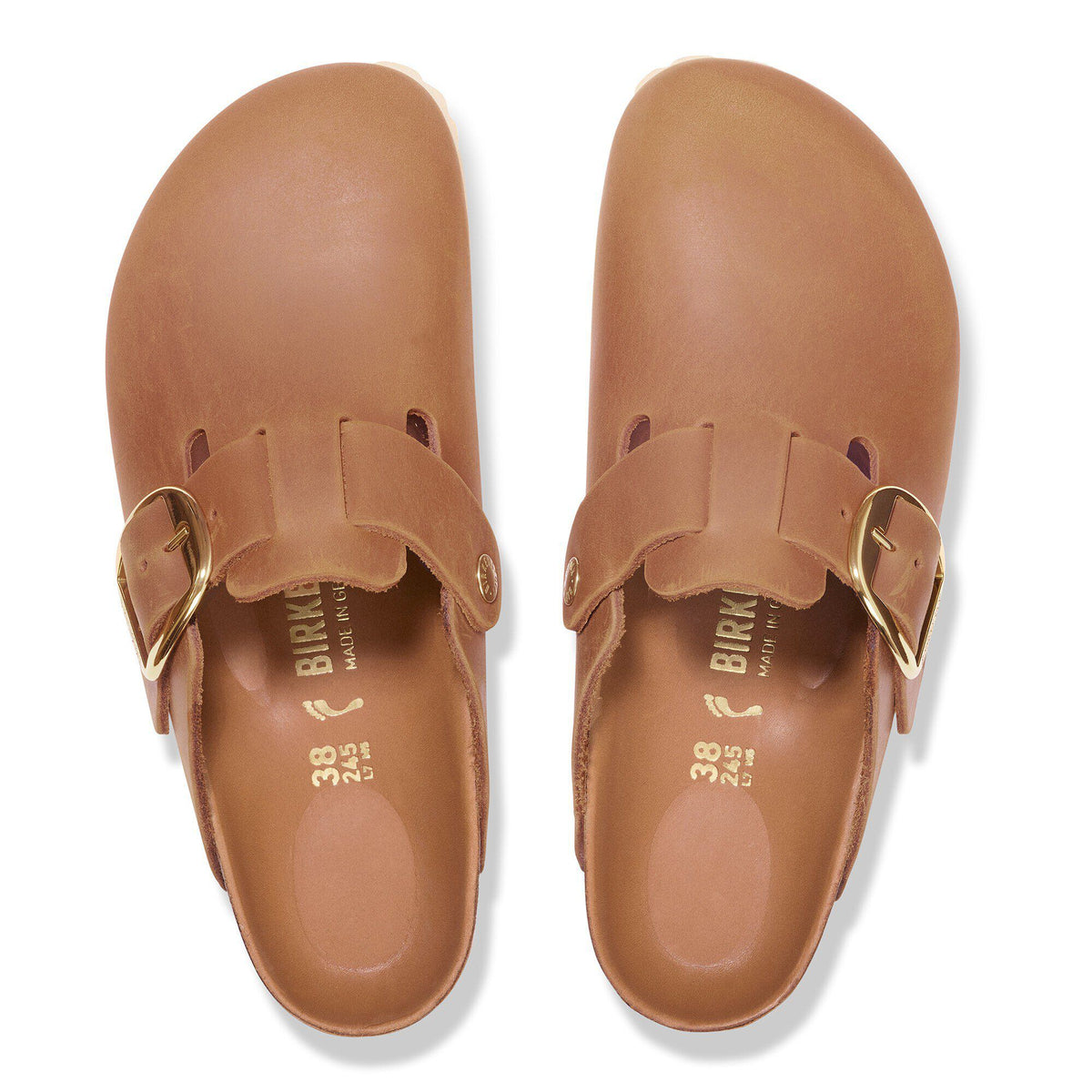 Boston Big Buckle Natural Leather Oiled - Cognac