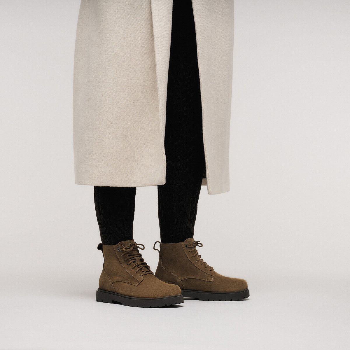 Highwood Lace Mid Women Suede Leather - Dark Tea