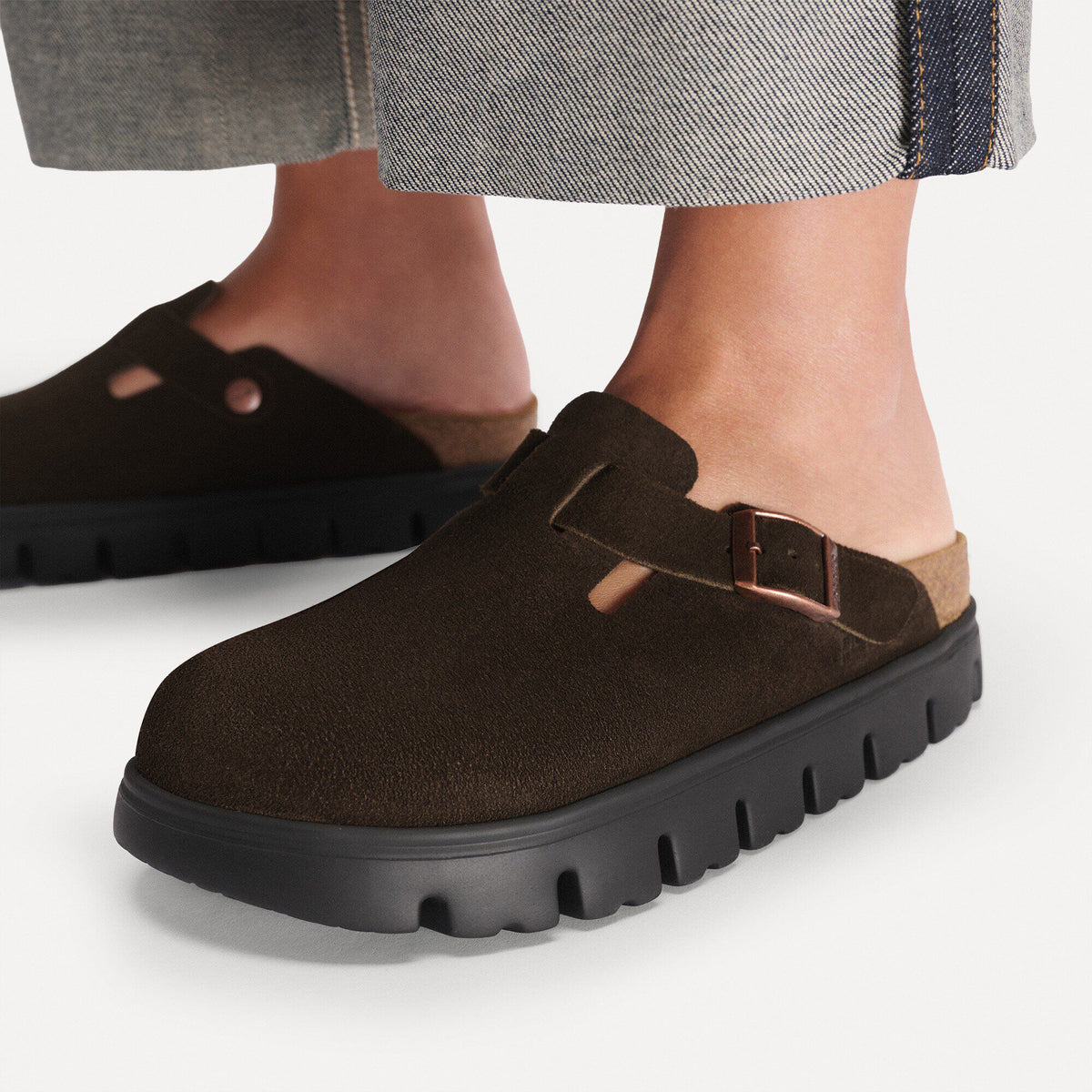 Boston Chunky Suede Leather - Mocha