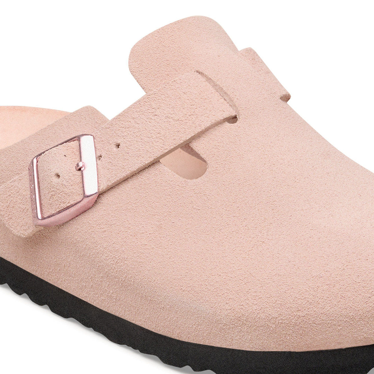 Boston Soft Footbed Suede Leather - Light Rose
