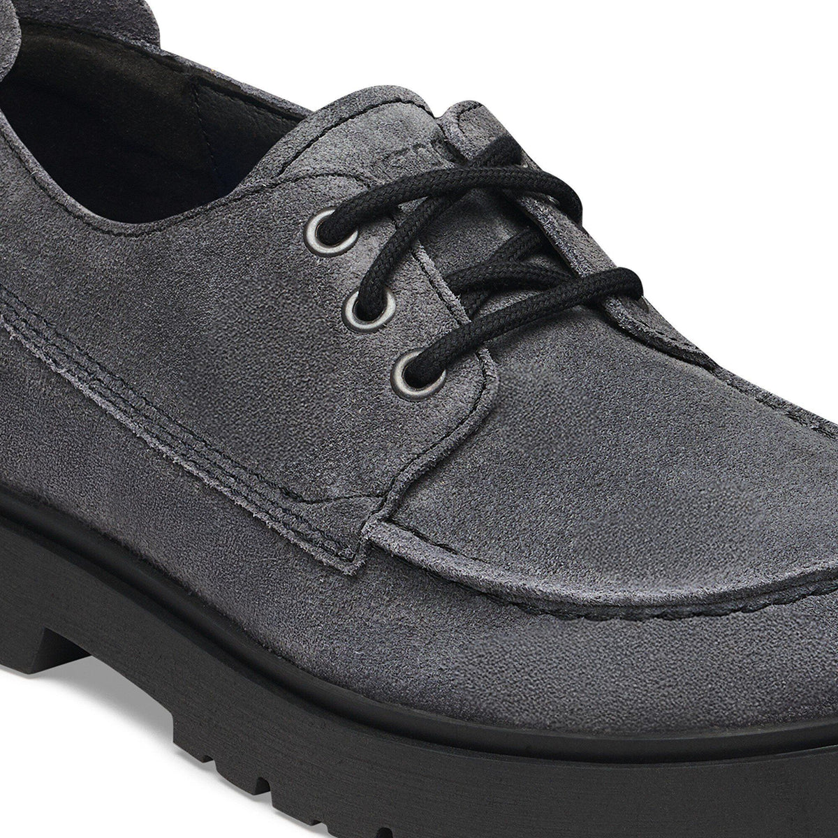 Highwood Moc Lace Low Suede Leather - Charcoal