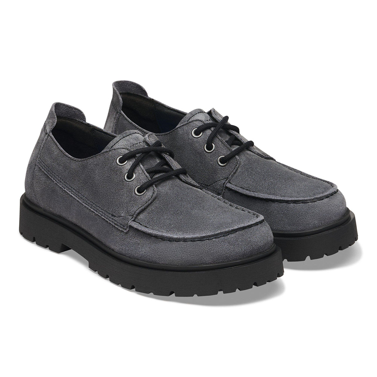 Highwood Moc Lace Low Suede Leather - Charcoal