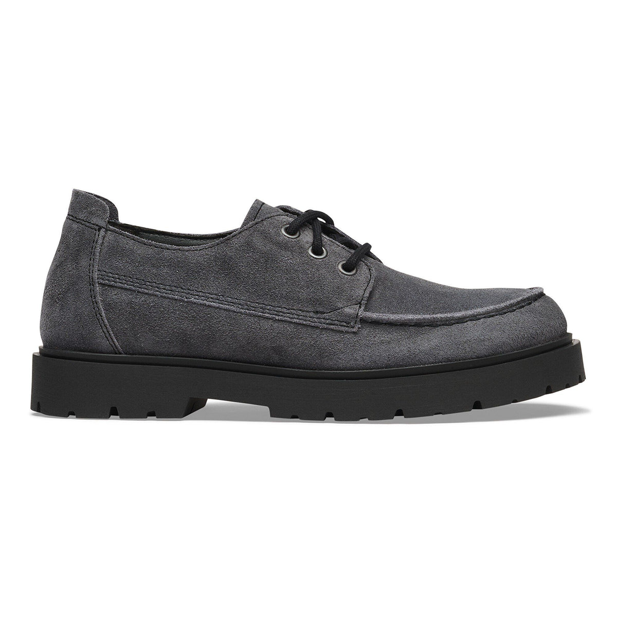 Highwood Moc Lace Low Suede Leather - Charcoal