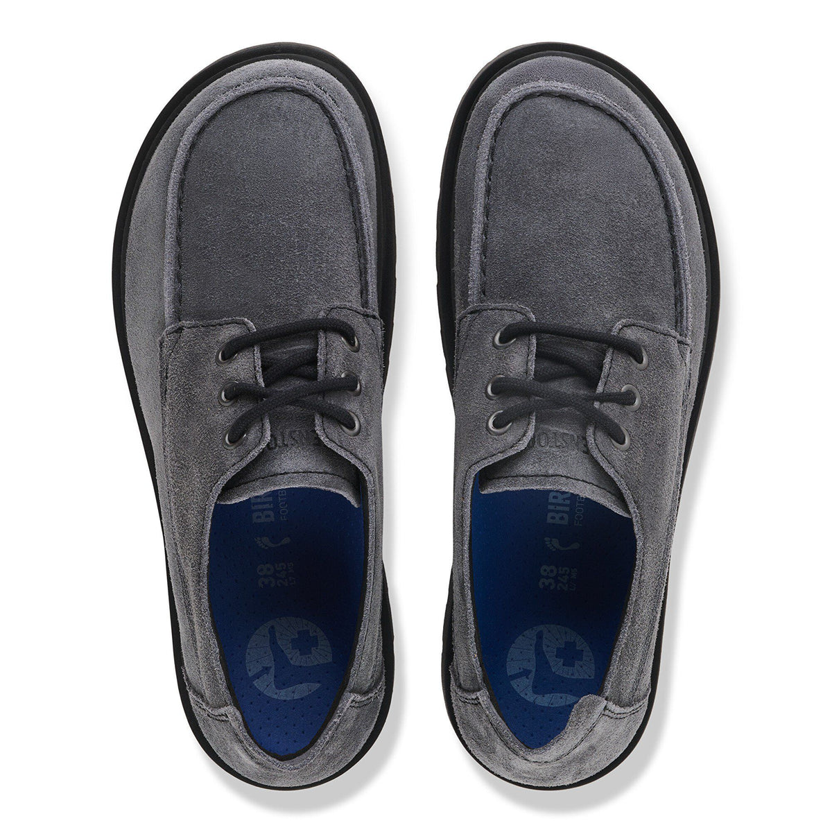 Highwood Moc Lace Low Suede Leather - Charcoal