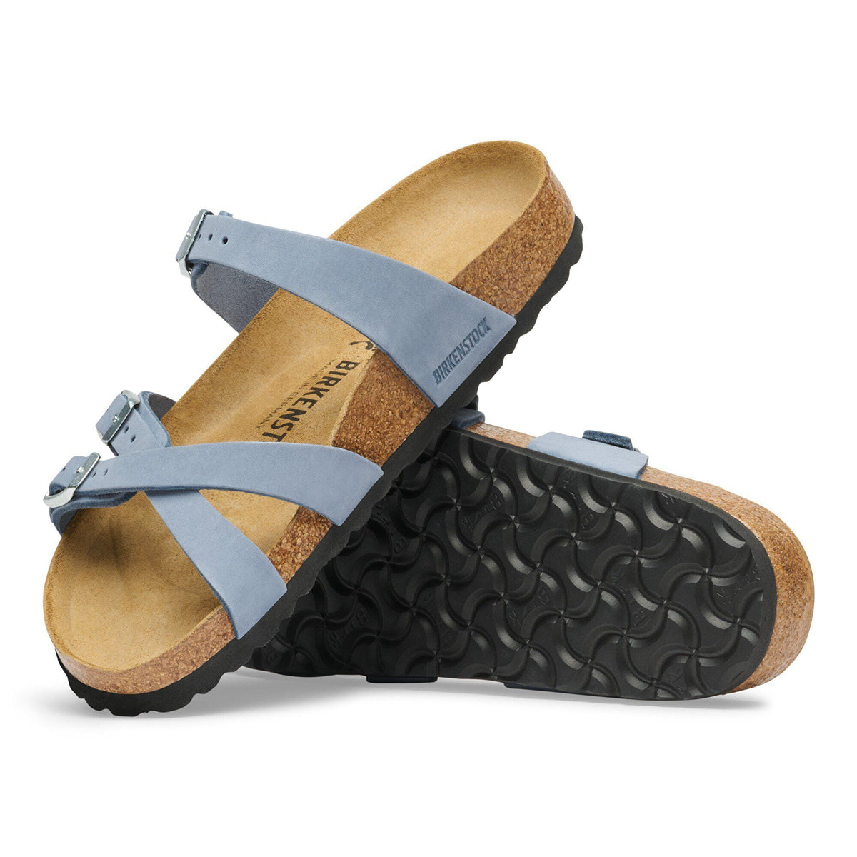 Franca Nubuck Leather - Stone Blue