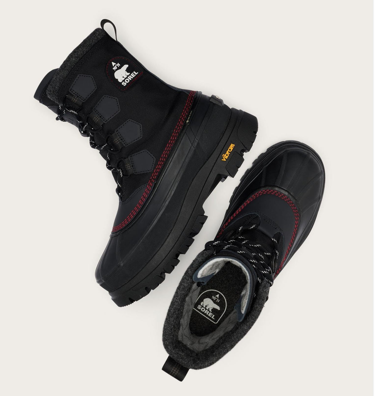 Caribou Horizon™ GTX Men's Winter Boot - Black, Bright Red