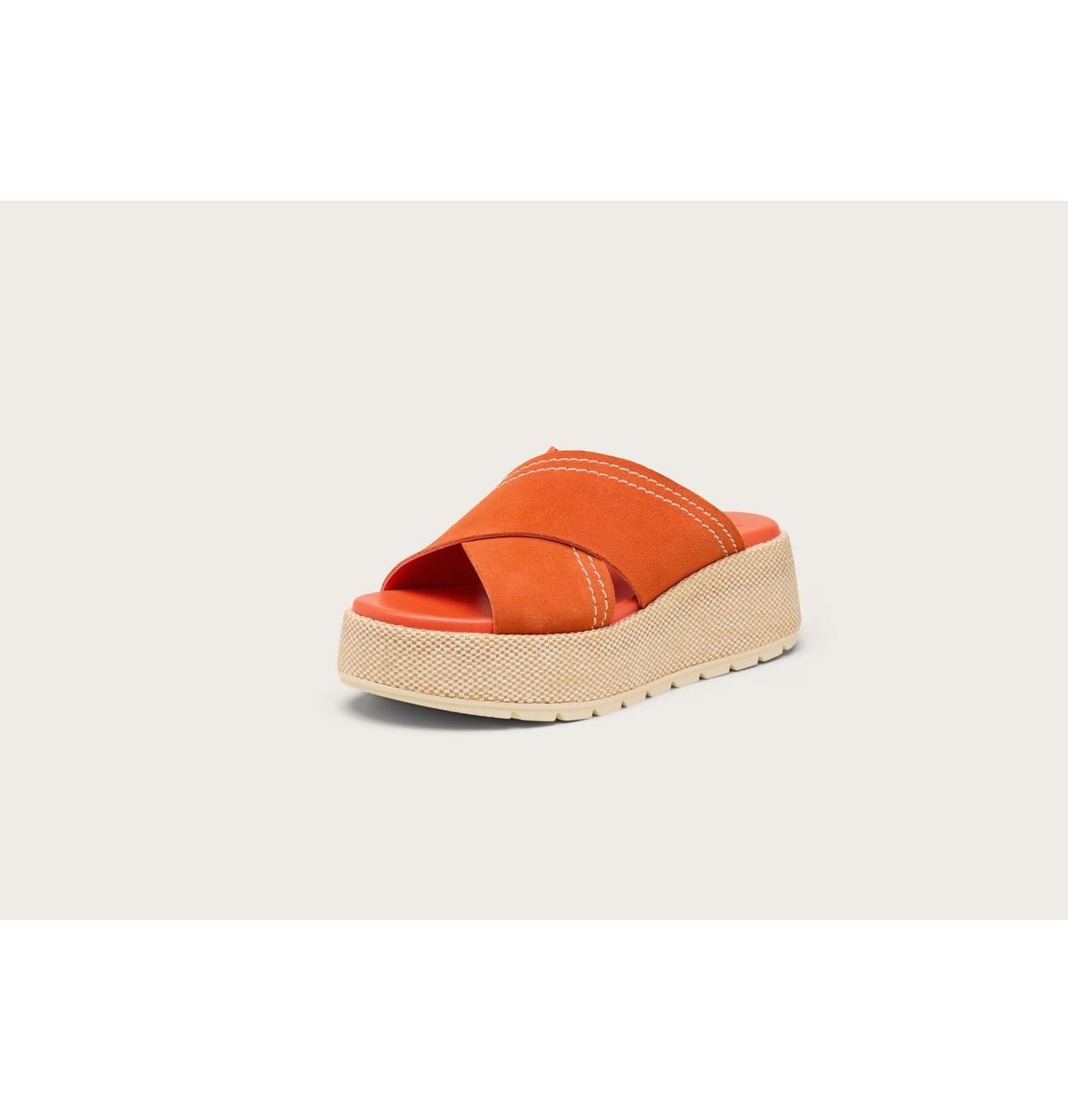 Sunpeak™ Platform Slide Women's Sandal - Crimson Fire, Honey White