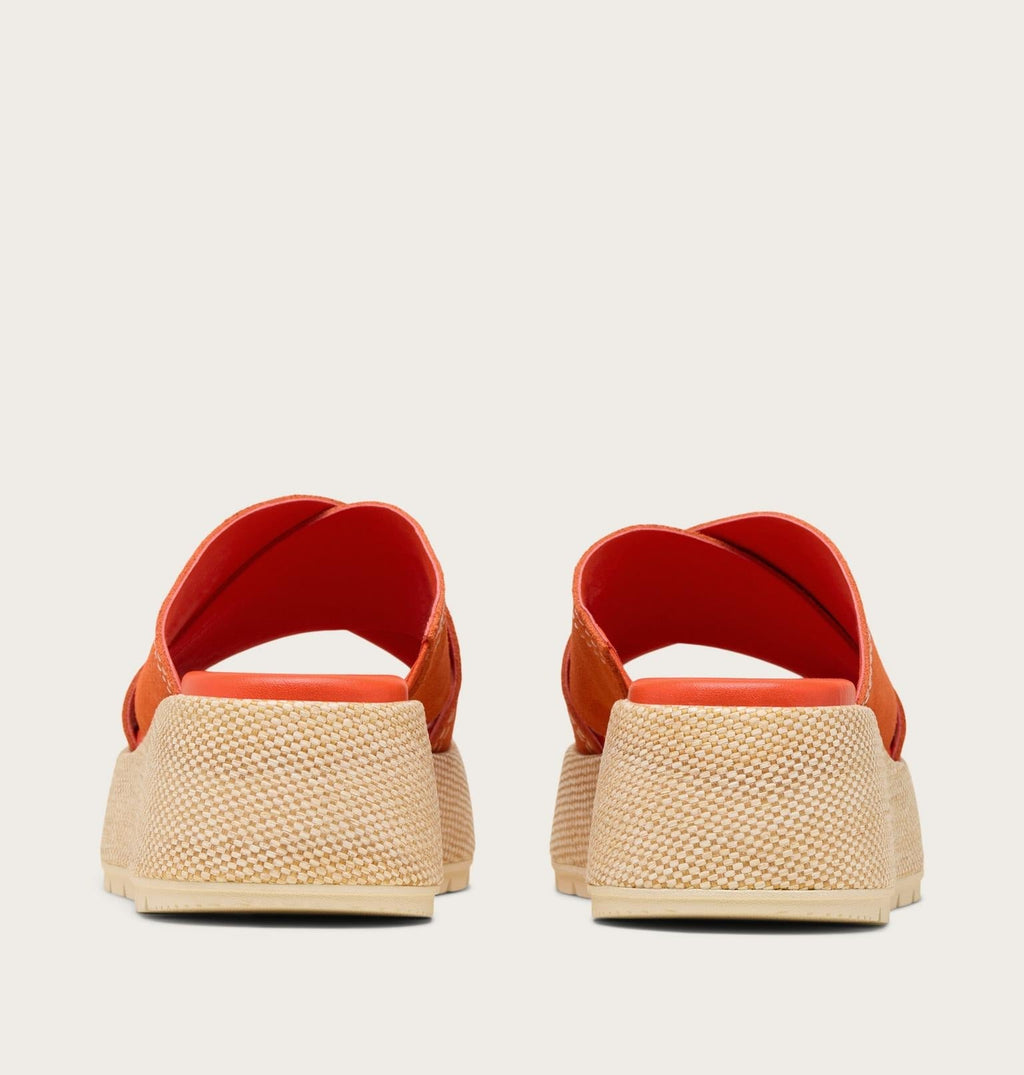 Sunpeak™ Platform Slide Women's Sandal - Crimson Fire, Honey White