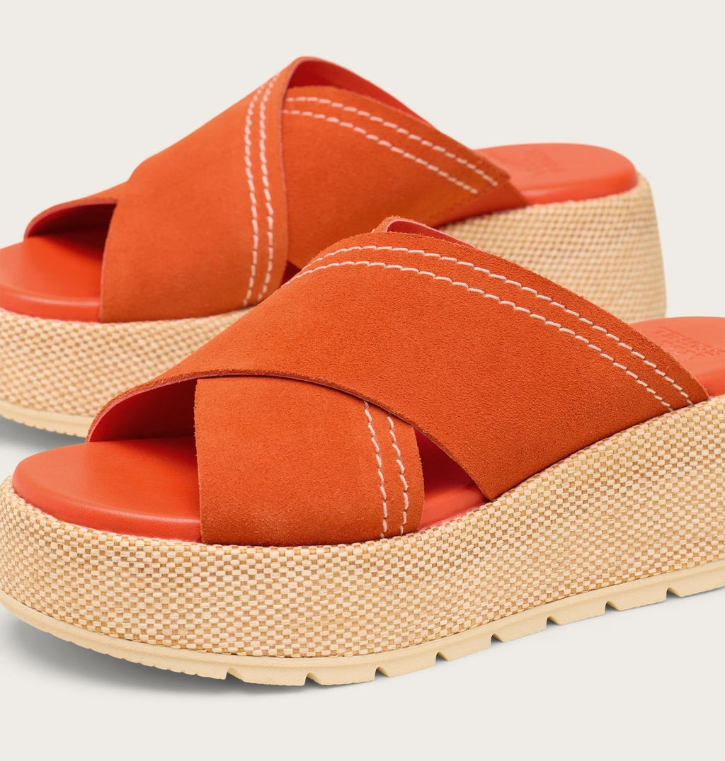 Sunpeak™ Platform Slide Women's Sandal - Crimson Fire, Honey White