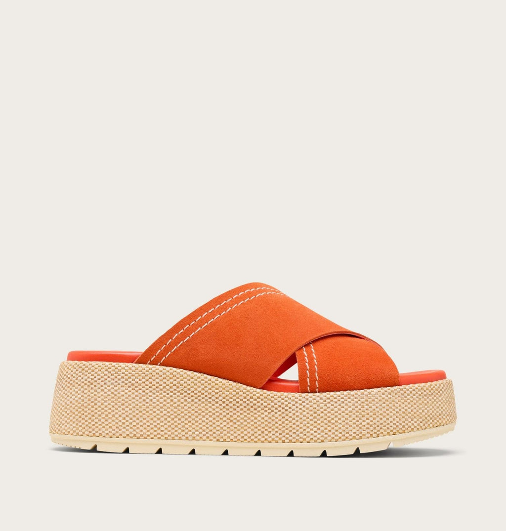 Sunpeak™ Platform Slide Women's Sandal - Crimson Fire, Honey White