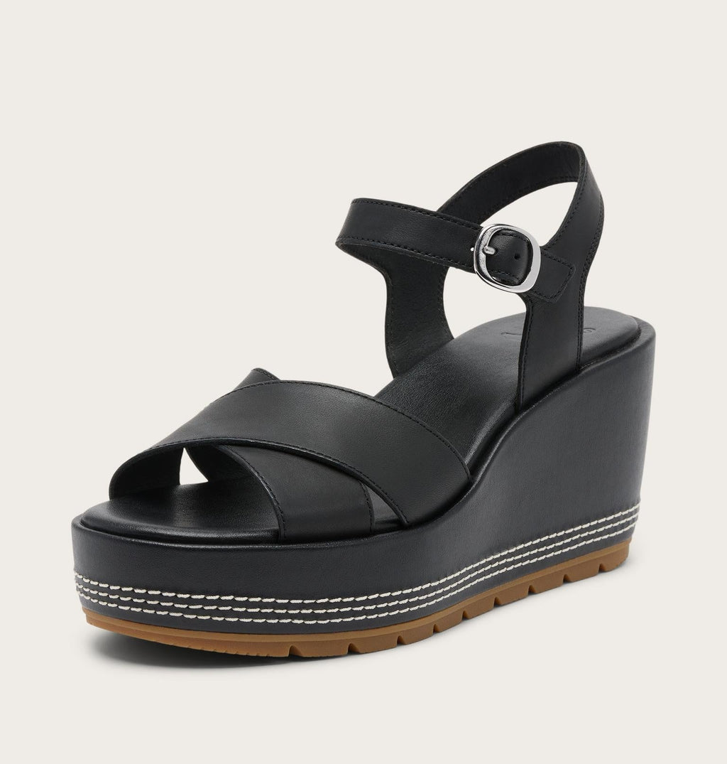 Sunpeak™ Wedge Ankle Strap Women's Sandal - Black, Gum 2