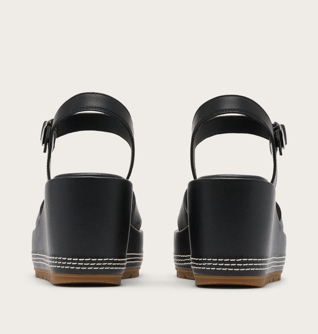 Sunpeak™ Wedge Ankle Strap Women's Sandal - Black, Gum 2