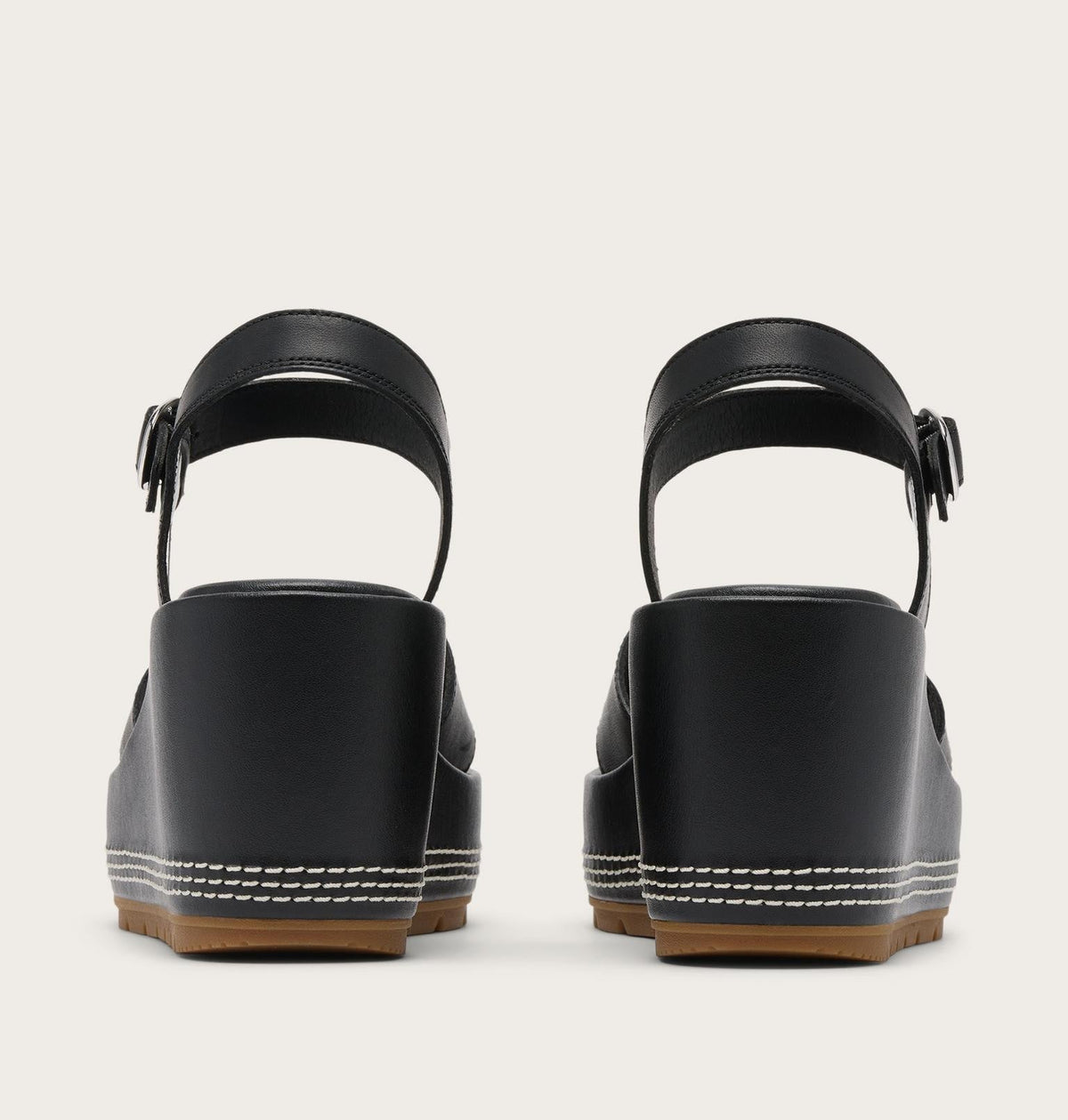 Sunpeak™ Wedge Ankle Strap Women's Sandal - Black, Gum 2