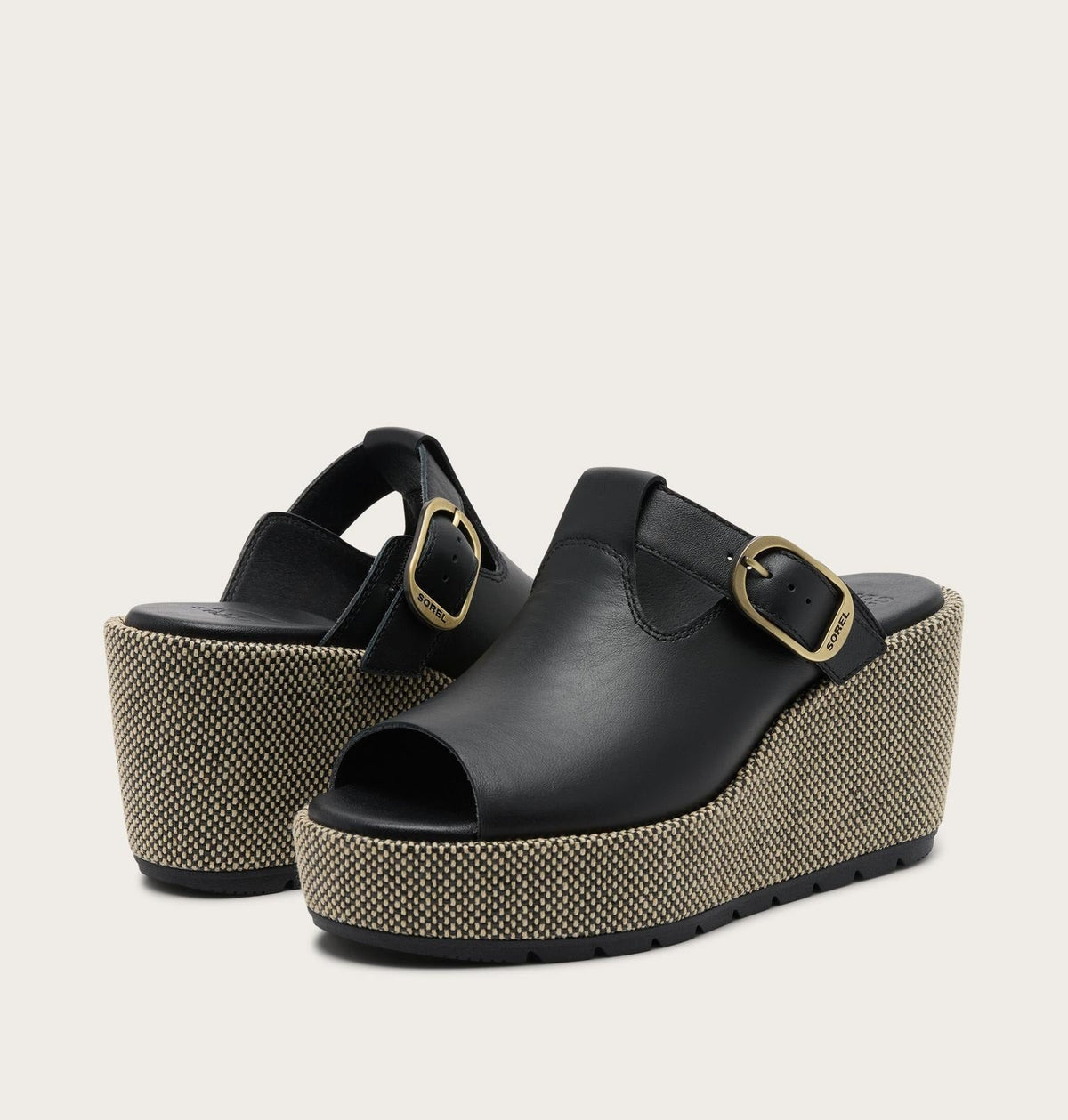 Sunpeak™ Wedge Slide Women's Sandal - Black, Natural