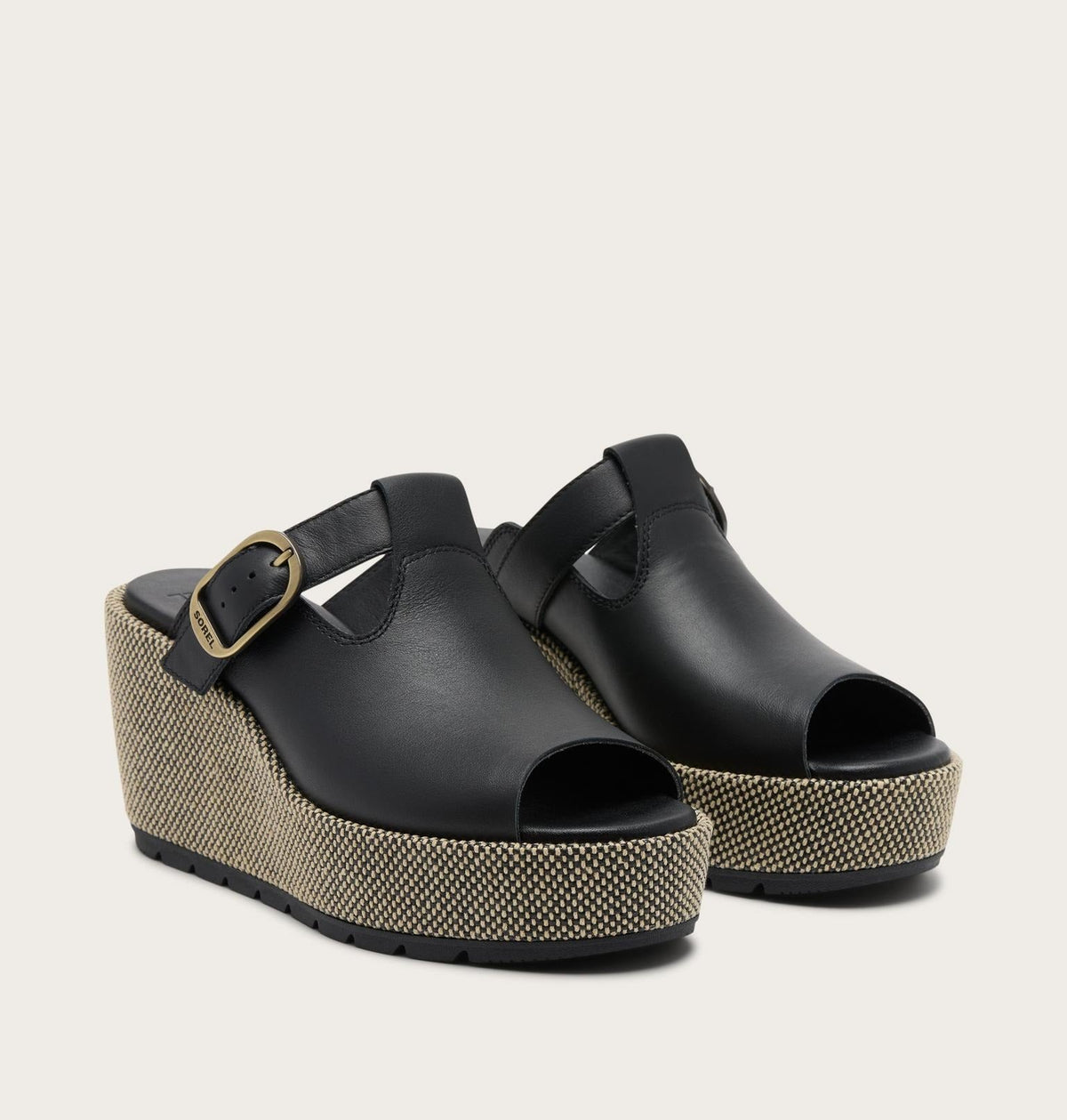 Sunpeak™ Wedge Slide Women's Sandal - Black, Natural