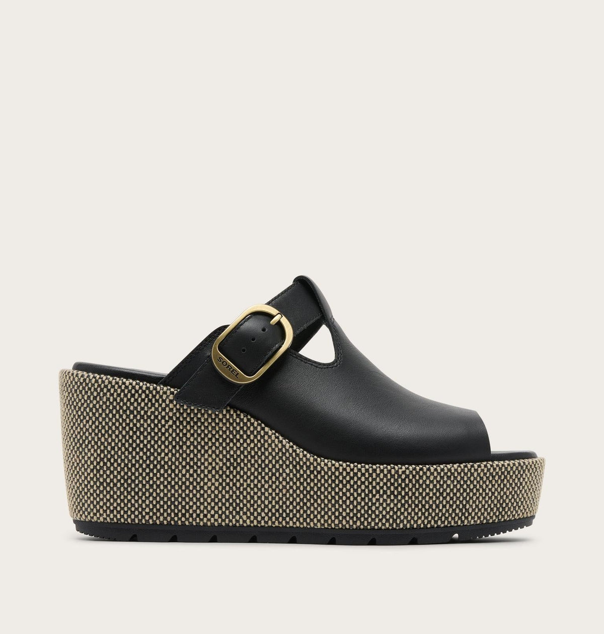 Sunpeak™ Wedge Slide Women's Sandal - Black, Natural