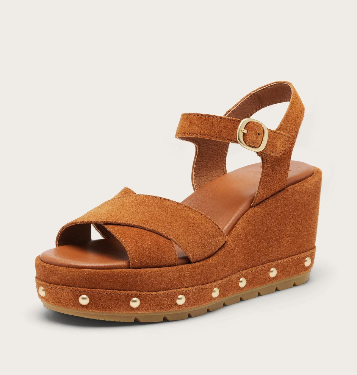 Sunpeak™ Wedge Ankle Strap RVT Women's Sandal - Iced Tea, Gum 16
