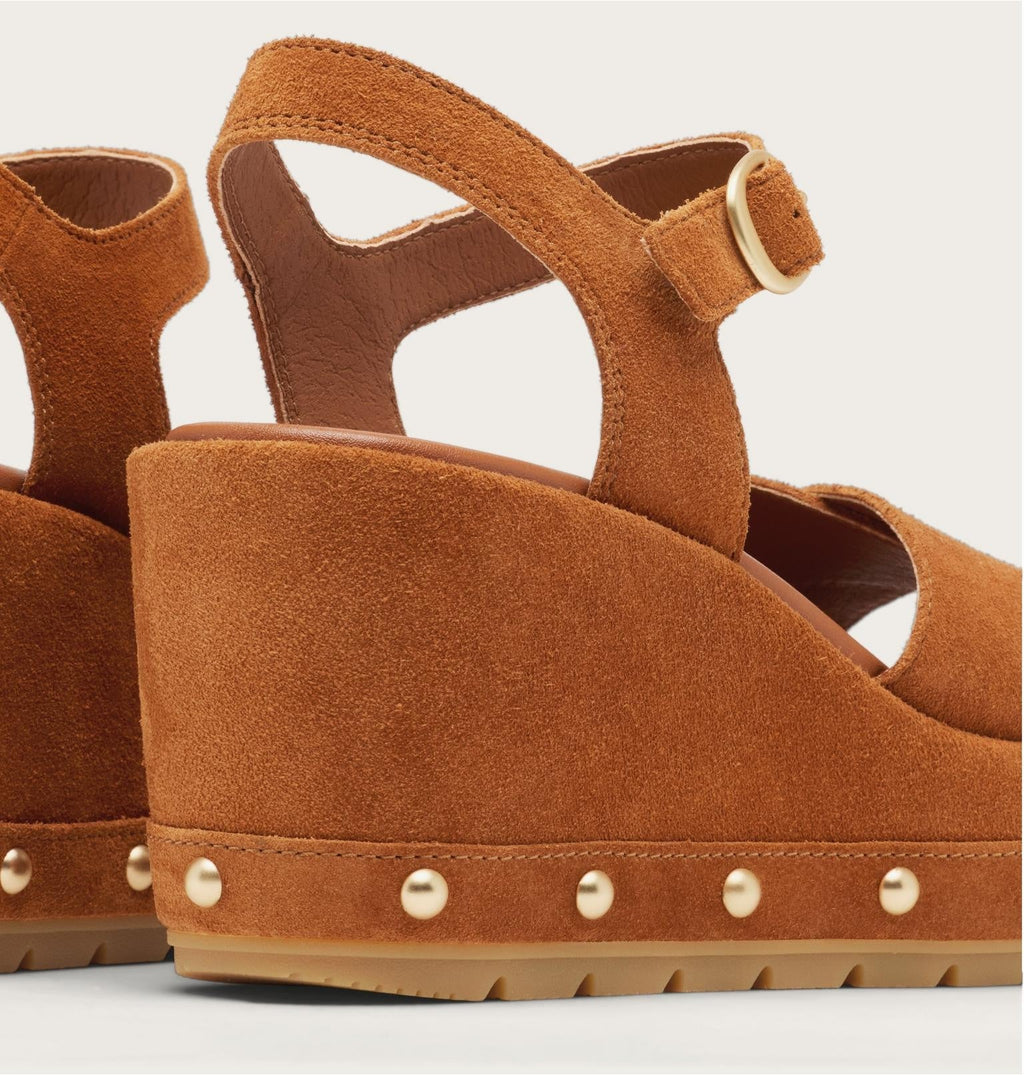 Sunpeak™ Wedge Ankle Strap RVT Women's Sandal - Iced Tea, Gum 16