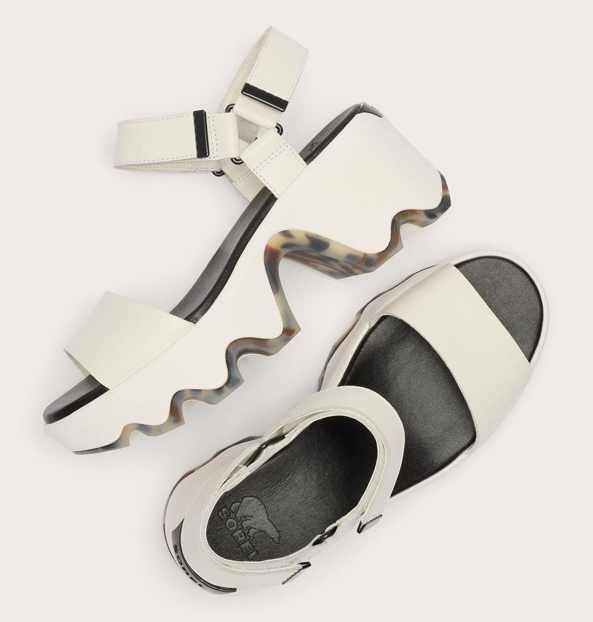 Kinetic™ Aura Y-Strap Women's Sandal - Sea Salt, Black