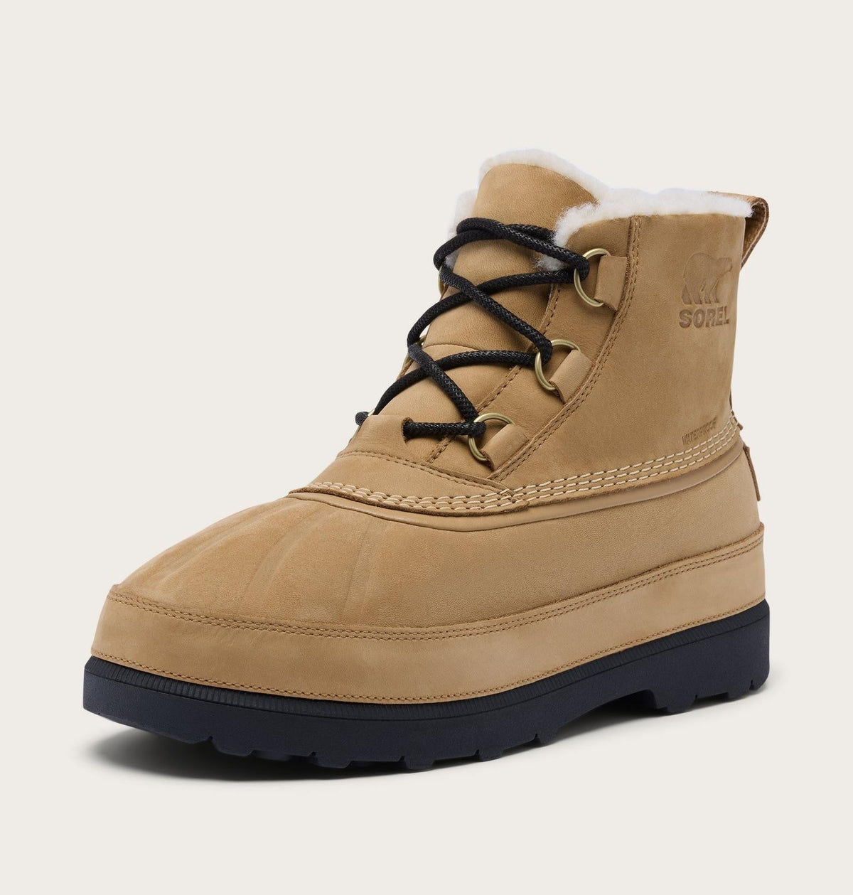Ambler™ Fireside Chukka Men's Waterproof Boot - Caribou Buff, Black