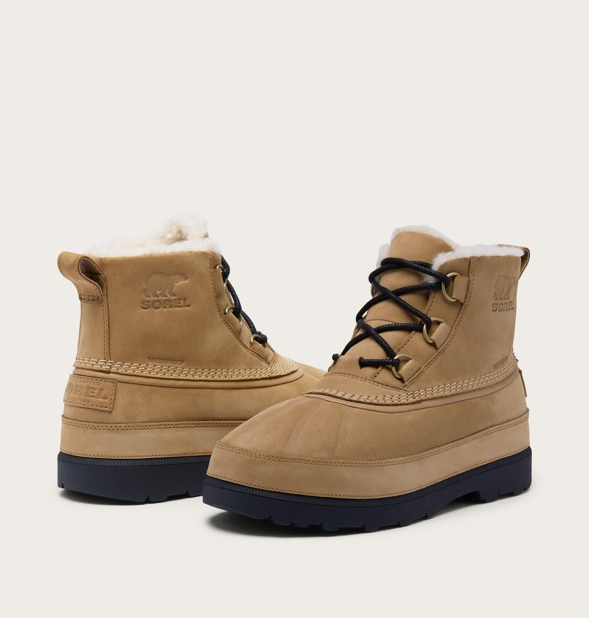 Ambler™ Fireside Chukka Men's Waterproof Boot - Caribou Buff, Black