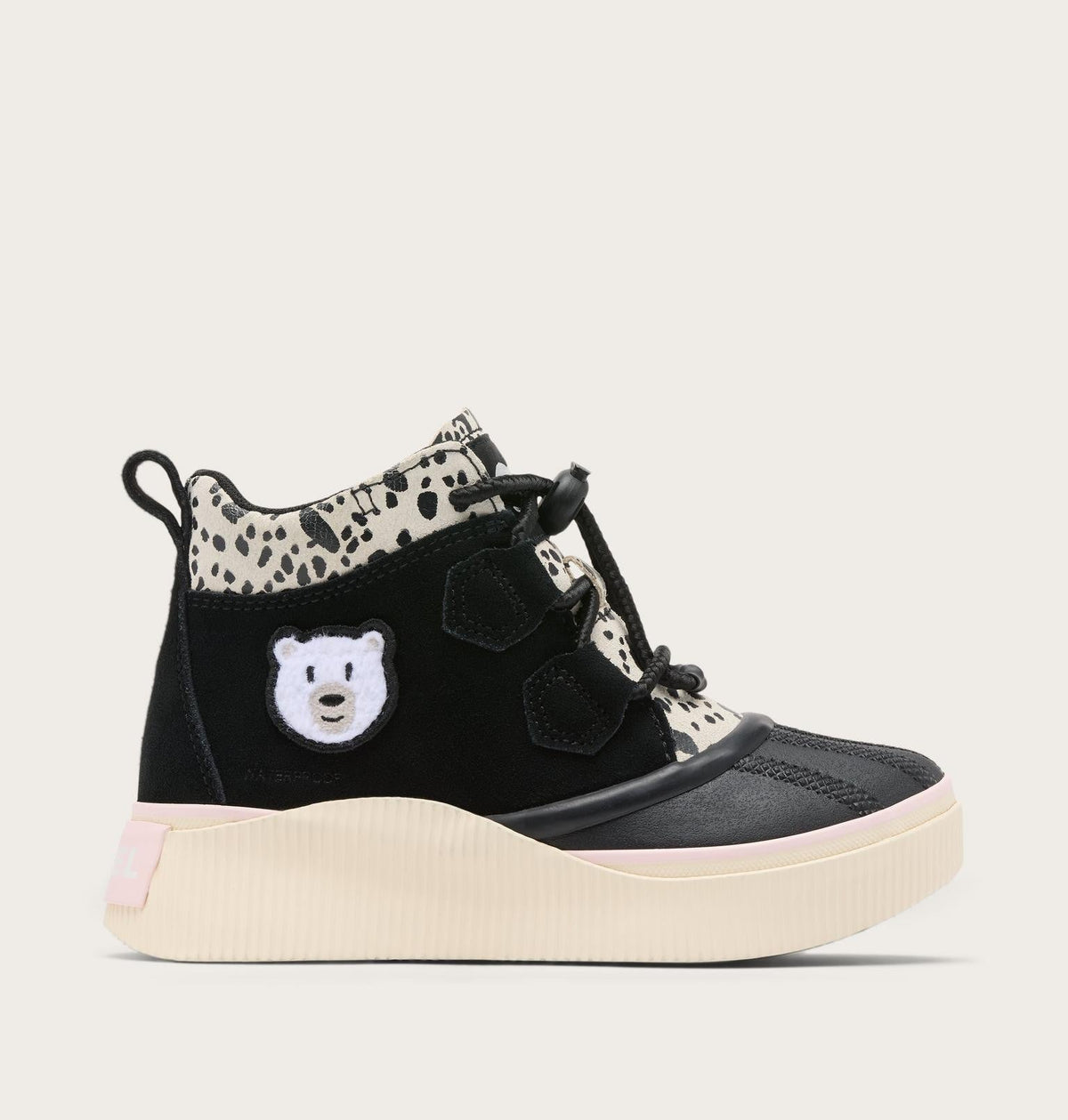 Little Kids Out N About™ IV Classic Waterproof Boot - Black, Pink Salt
