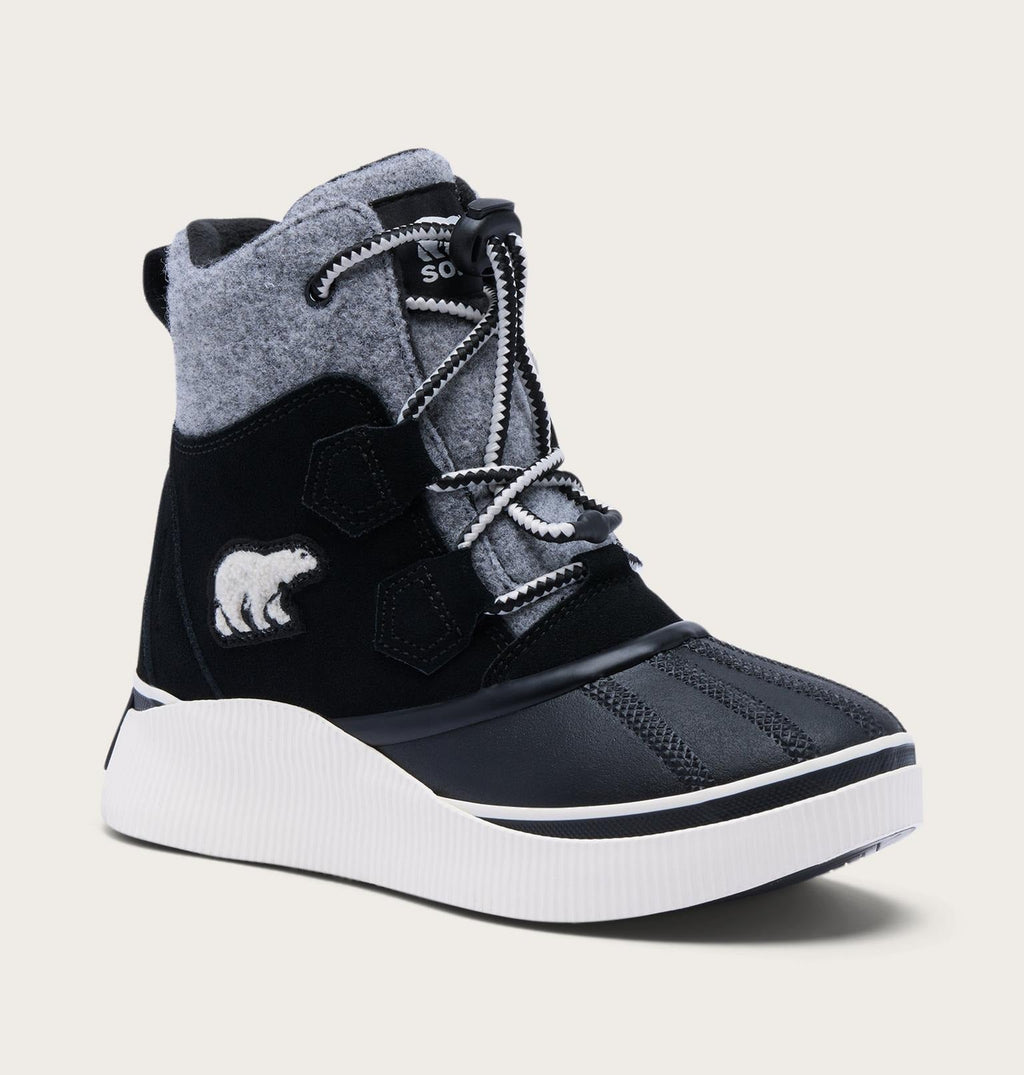 Big Kids Out N About™ IV Chillz Winter Boot - Black, Chalk