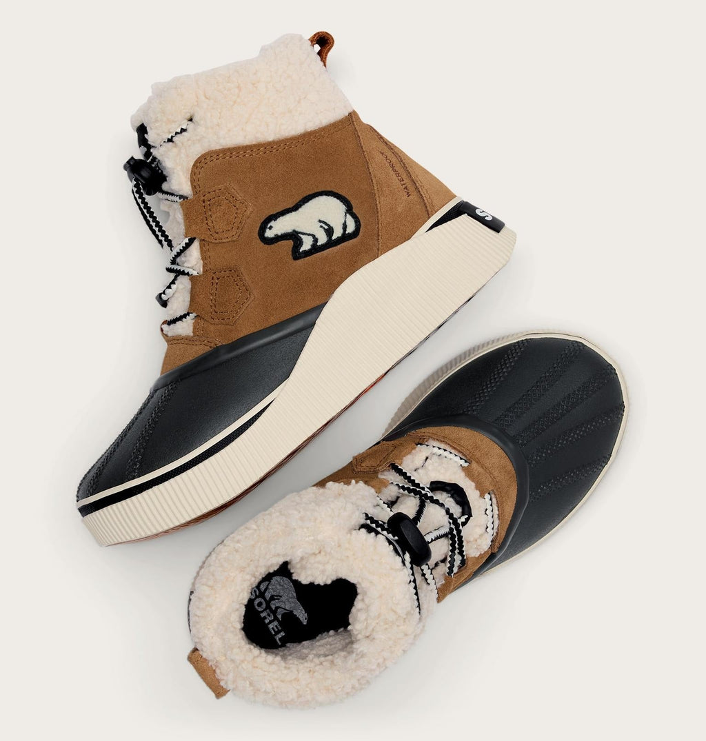 Big Kids Out N About™ IV Chillz Winter Boot - Taffy Leather, Black
