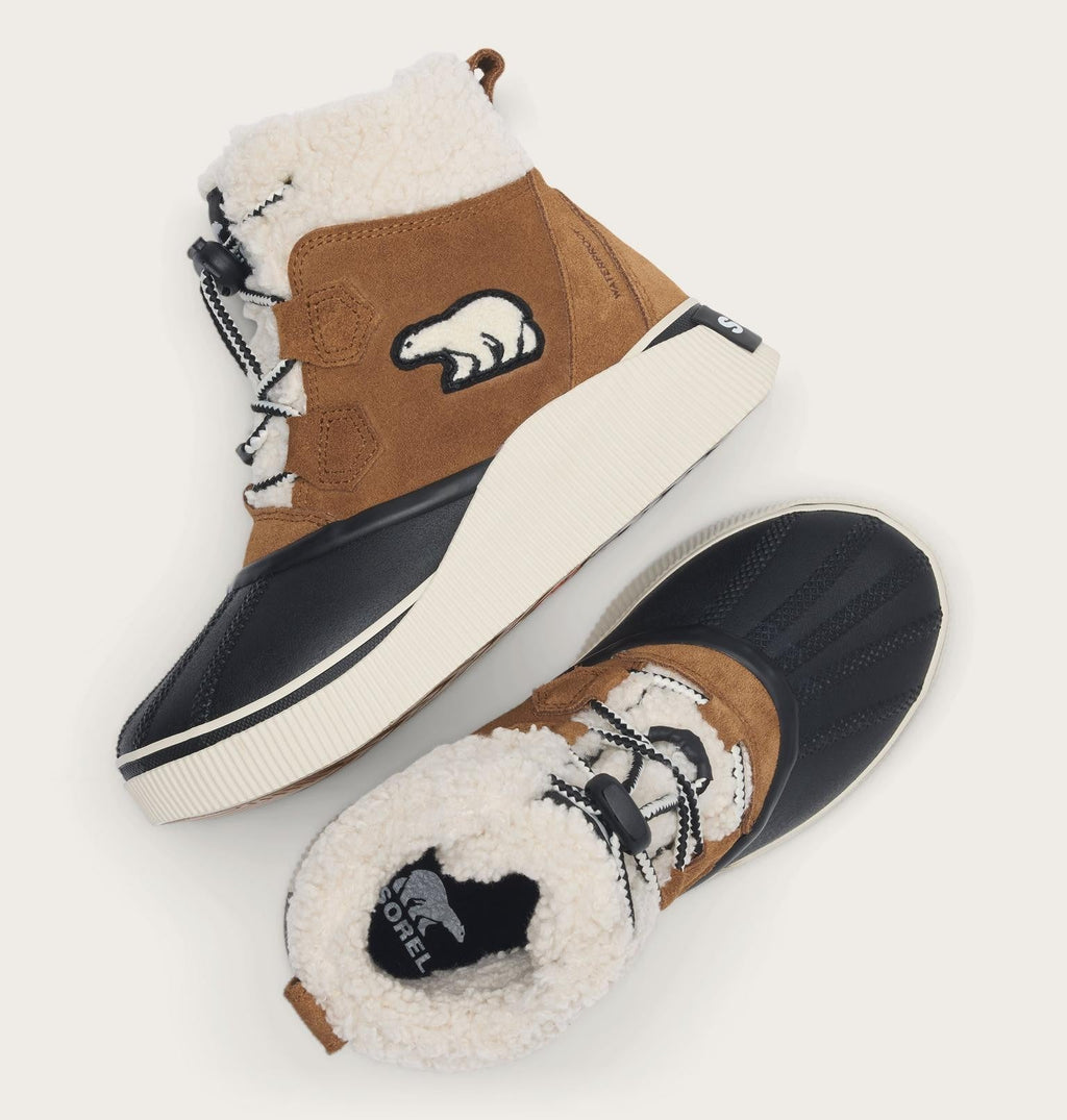 Little Kids Out N About™ IV Chillz Winter Boot - Taffy Leather, Black