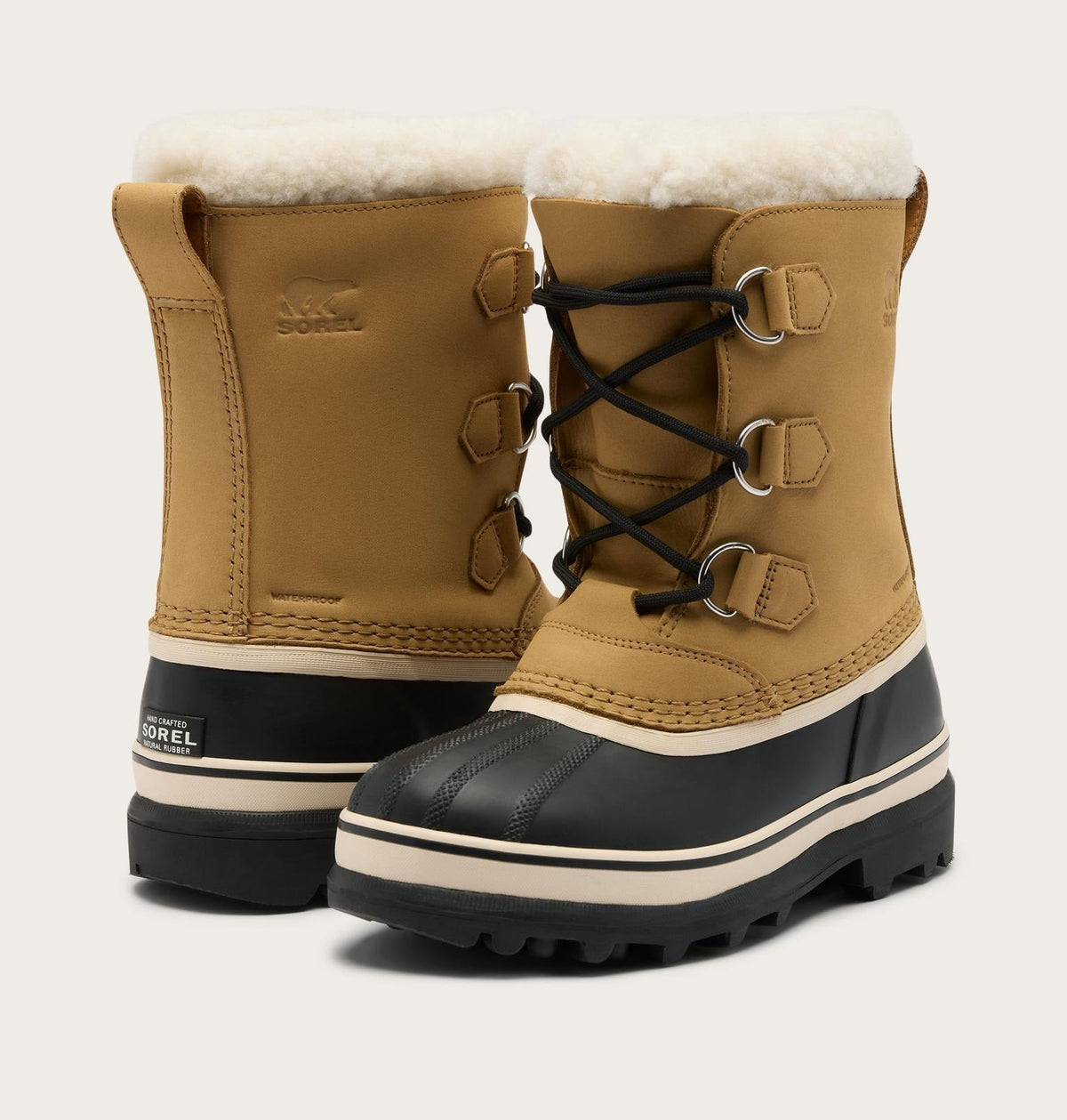 Big Kids Caribou™ Winter Boot - Caribou Buff, Black