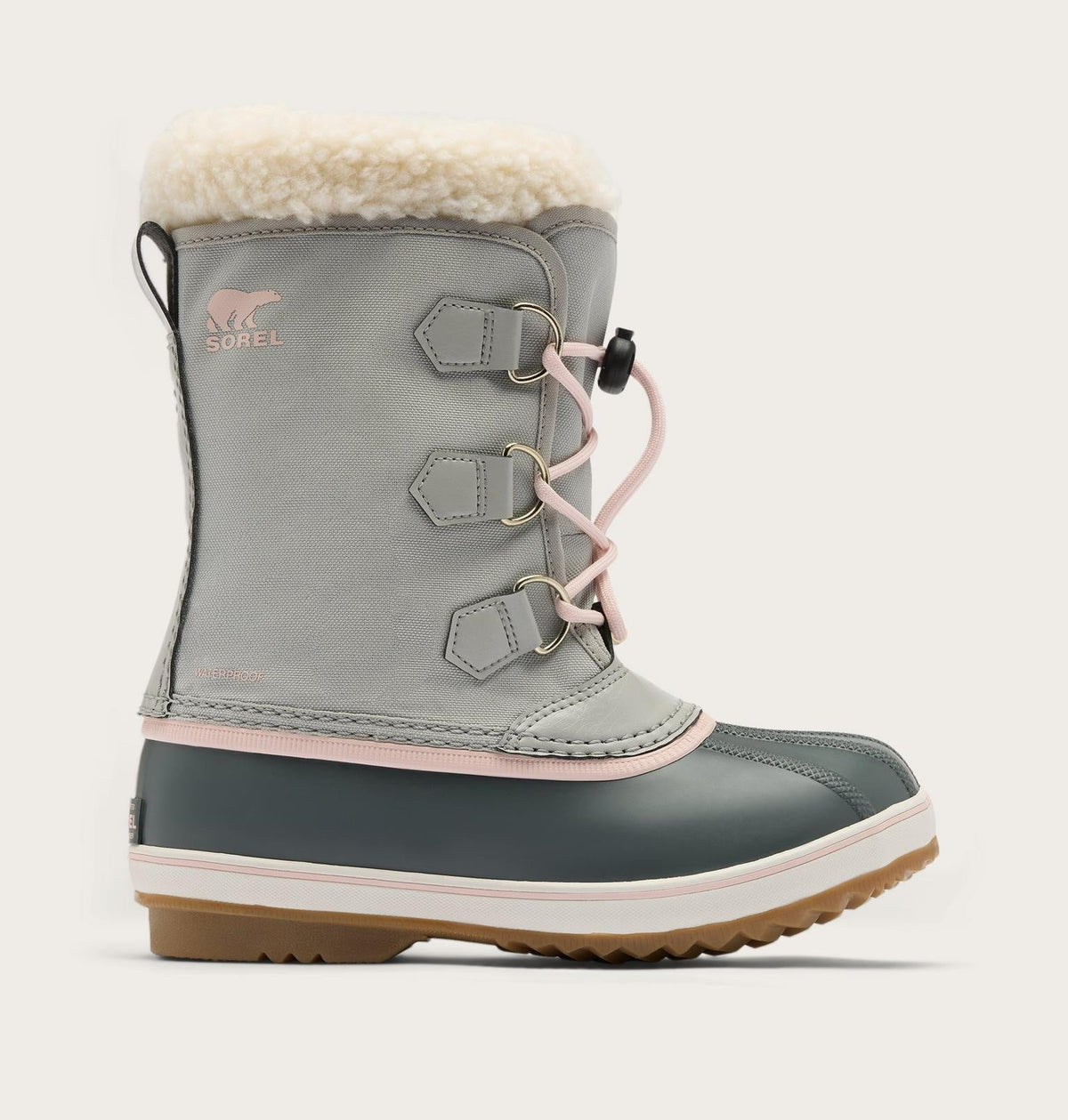 Big Kids Yoot PAC™ Nylon Winter Boot - Dove, Gum 2