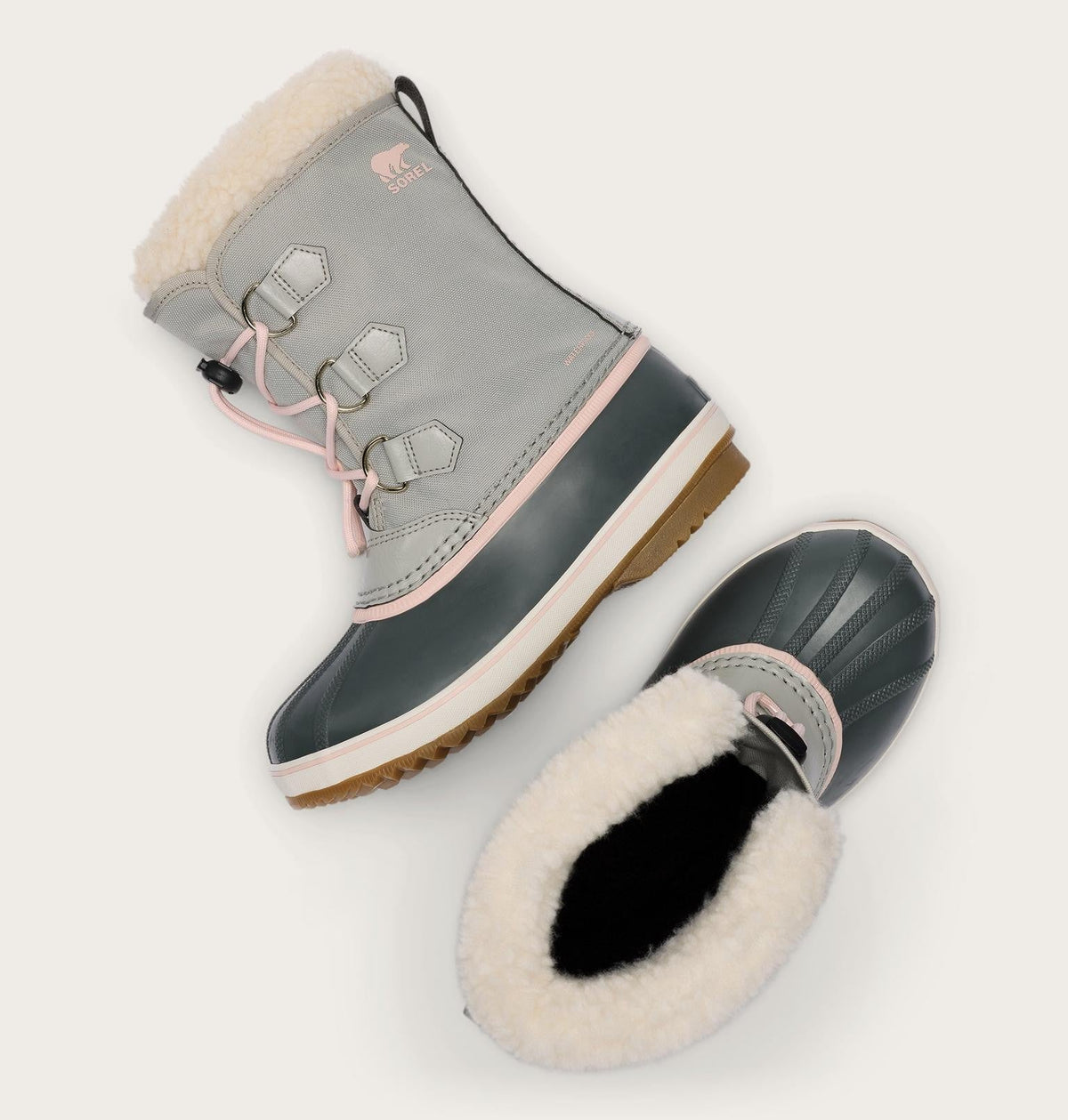Big Kids Yoot PAC™ Nylon Winter Boot - Dove, Gum 2