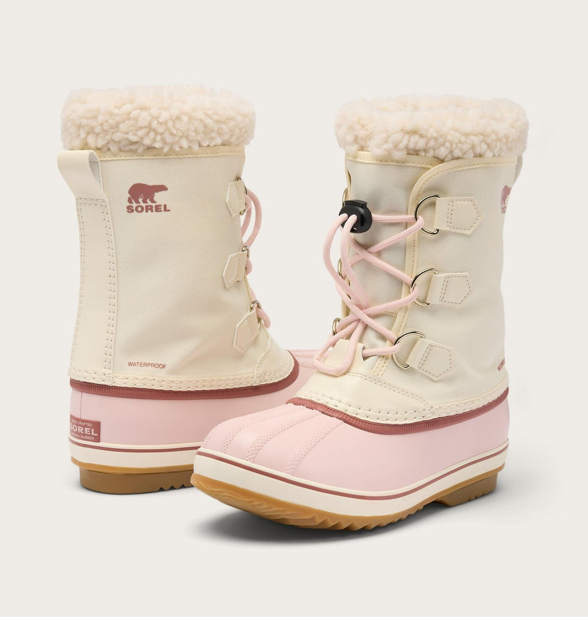 Big Kids Yoot PAC™ Nylon Winter Boot - Snow, Pink Salt