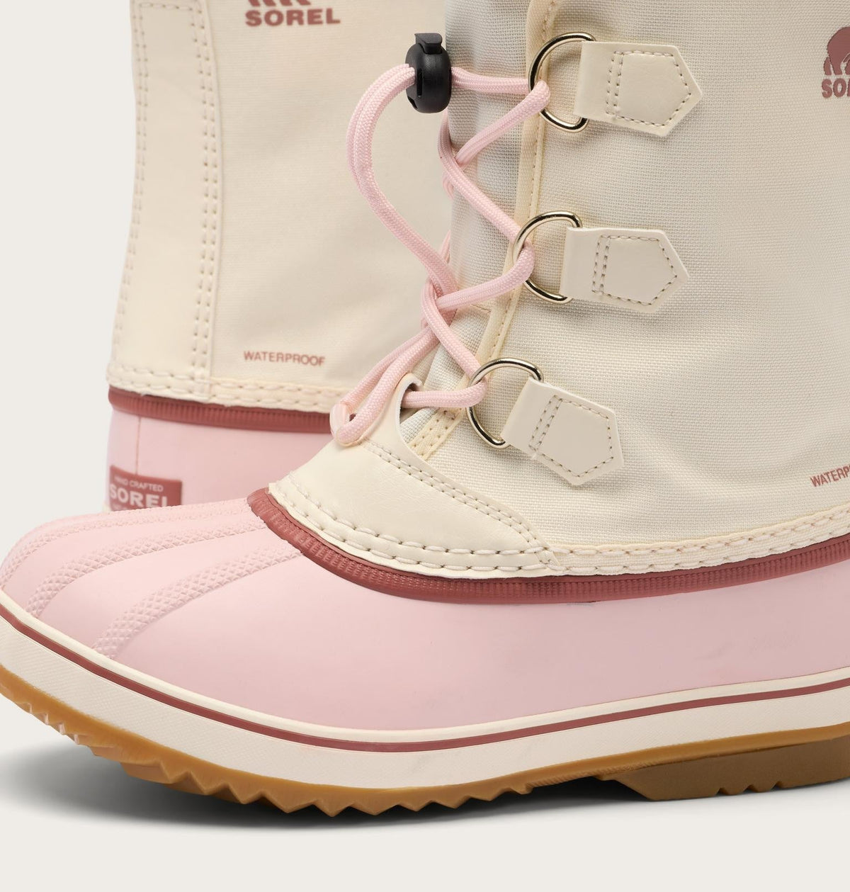 Big Kids Yoot PAC™ Nylon Winter Boot - Snow, Pink Salt